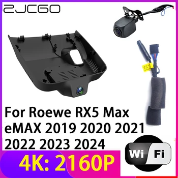 ZJCGO 4K 2160P Dash Cam Автомобильный Видеорегистратор Камера 2 Объектива Рекордер Wifi Ночного Видения для Roewe RX5 Max eMAX 2019 2020 2021 2022 2023 2024