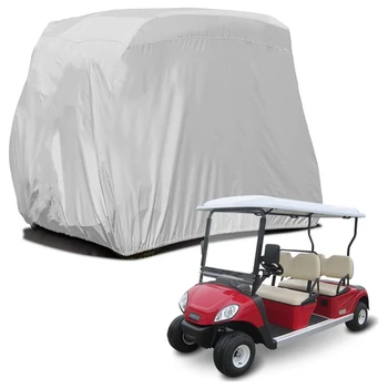 Чехол для гольф-кара на 4 пассажира 210D Оксфордский водонепроницаемый Пылезащитный чехол на крышу, дождевик для EZ GO, клубного автомобиля, Yamaha