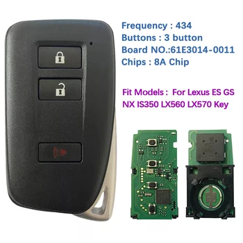 CN052053 Сменный Умный Автомобильный ключ Для Lexus ES GS NX IS350 LX560 LX570 Бесключевой пульт дистанционного Управления F43 61E304-0011 Плата FCC ID BG1EK