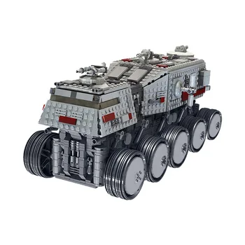 Клон турбо танк Военной серии Moc-0261 ucs Jiansheng Транспортное средство, строительный блок, кирпичи, игрушки, Рождественский подарок для детей