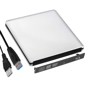 12,7 мм USB 3,0 Blu-ray Привод Внешние Оптические приводы Корпус SATA-USB Внешний чехол Для Ноутбука Ноутбук без привода