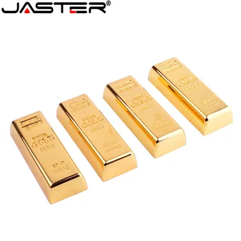 JASTER gold bullion usb flash drive Memory stick bar pen 4GB 8GB 16GB 32GB 64GB ручка U диск подарок
