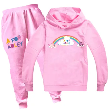 A для Adley/ Модные милые штаны с капюшоном, комплект из 2 предметов, детский спортивный костюм с 3D принтом и героями мультфильмов, одежда для маленьких мальчиков, наряды для маленьких девочек
