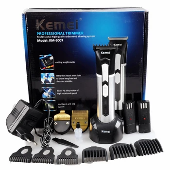 KEMEI 3 В 1 Профессиональный Перезаряжаемый Электрический Триммер Для Стрижки Волос, Профессиональная Машинка Для Стрижки волос для мужчин и детей KM-3007