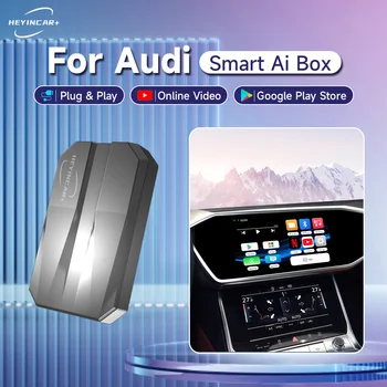 2023 НОВЫЙ HEYINCAR Smart AI Box Android Auto Беспроводной CarPlay Для Audi A3/4/5/6/7 Q3/4/5/7 Netflix Iptv YouTube Mini Car Play