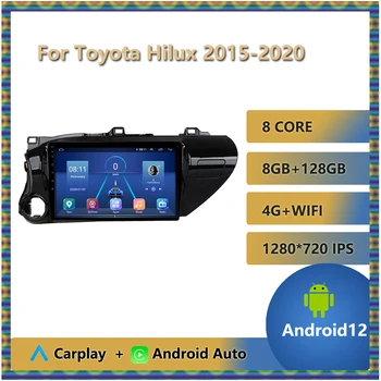 Автомагнитола 2 Din для Toyota Hilux 2015-2020, автомобильный Мультимедийный стереоплеер с левым рулем, GPS-навигация, IPS-экран 1280*720 P