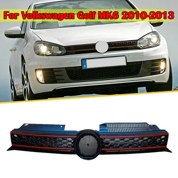 Центральная решетка Радиатора, высококачественная сотовая сетка ABS Для Volkswagen Golf 6 MK6 GTI 2010 2011 2012 2013 Автомобильные аксессуары