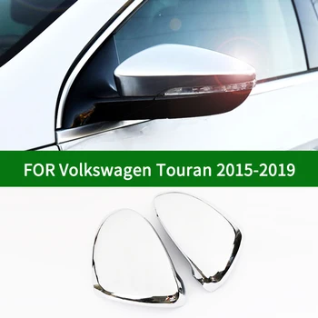 Для Volkswagen VW Touran 2015-2019, автомобильное боковое зеркало заднего вида, аксессуары для отделки, хромированное серебряное зеркало сигнала поворота, 2016 2017