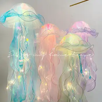 Лампа в виде медузы, Портативная Цветочная Лампа, Лампа для украшения атмосферы в комнате Девушки, Ночник в спальне, Украшение дома, Подарок на день рождения