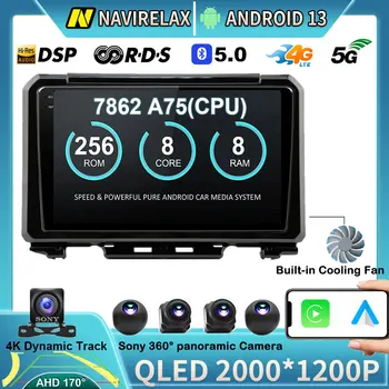 Android 13 Auto Для SUZUKI Jimny 2018 2019 2020 2021 Экран автомобильного монитора Навигация GPS Мультимедийный плеер Радио Стерео Carplay