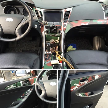 Автомобильный Стайлинг 3D/5D Из Углеродного Волокна, Внутренняя Отделка Центральной Консоли, Изменение Цвета, Литье, Наклейки Для Hyundai sonata 8 2011-2014