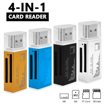 Универсальный картридер TF SD Card Reader Слот для карт флэш-памяти USB 2.0 Адаптер памяти Plug and Play для ноутбука, настольного ПК