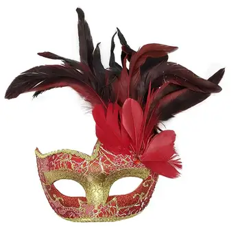 Маскарадный чехол из перьев, Маскарадный чехол для лица, Многоразовый Портативный Карнавальный чехол для вечеринки в честь Хэллоуина на Марди Гра