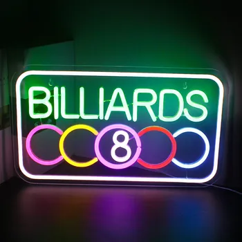 Этот бар lliards Neon Signs bar eon Light для настенного украшения мяча lliards Неоновые Вывески Sports Light LED Тренажерный Зал Бар Клуб Бильярдный зал