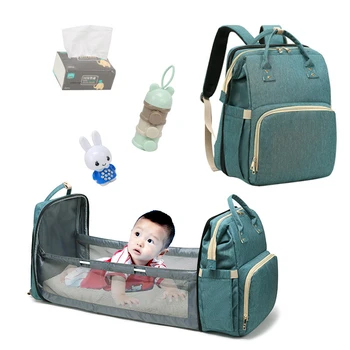 2023 Новая Сумка для подгузников Большой емкости, рюкзак, Многофункциональная Складная детская кроватка, сумка для беременных, сумка для коляски, изоляция для кормления
