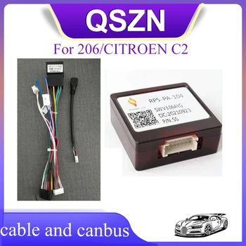Android Canbus box PA-SS-01/RP5-PA-104 Адаптер Для автомобильного Радиоприемника 206/CITROEN C2 Wirng Harness