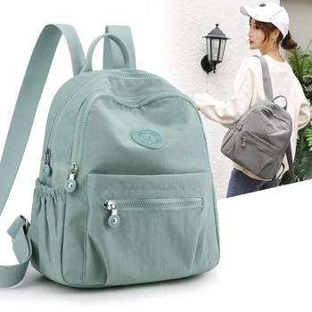 Новый рюкзак, женский универсальный рюкзак большой емкости, женская легкая дорожная сумка для девочек-подростков, рюкзак из нейлоновой ткани, школьная сумка для книг