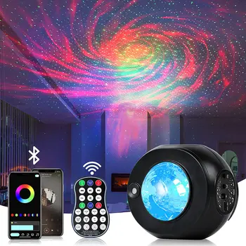 Звездный проектор Galaxy Night Light Звездный проектор, светодиодная лампа с дистанционным музыкальным голосовым управлением для детской комнаты, подарок для домашнего декора для взрослых