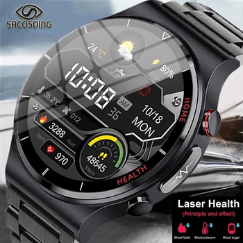 2023 Новые Смарт-Часы ECG + PPG Мужские Sangao Laser Health Сердечный Ритм Кровяное Давление Фитнес Спортивные Часы IP68 Водонепроницаемые Умные Часы