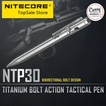 Тактическая ручка из титанового сплава NITECORE NTP30, личная ручка для самообороны, EDC, для выживания, для письма, Аварийный выключатель Стекла, Многоцелевой
