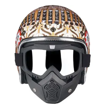 Шлем с открытым лицом для мотокросса Capacete De Capacete Cascos Para Casque Moto Аксессуары Для мотоциклов Atv Мотоцикл Kask Double D