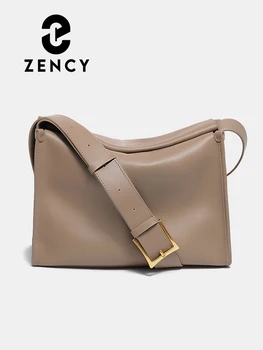 Zency 100% Мягкая Натуральная кожа Женская Роскошная Дизайнерская сумка-Мессенджер Женская Сумка Через Плечо Большой Емкости Preppy Bolso Mujer