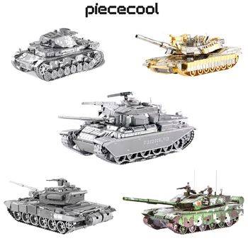 Наборы для сборки моделей, танк, 3D-головоломка, металлические игрушки 