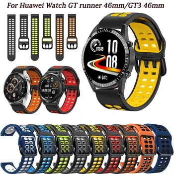 22 мм Силиконовый Ремешок Для Часов Ремешок Для Huawei Watch 3 GT3 46 мм GT2 GT 2e Runner 46 мм Браслет Honor Watch Magic 1 2 Часы