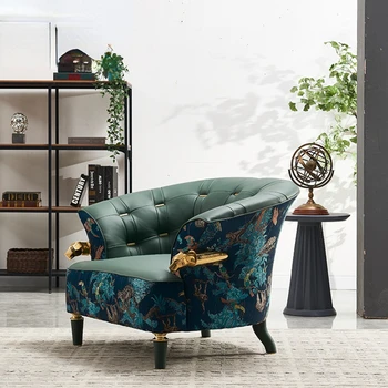 Удобное Дизайнерское кресло с хохолком, Современный диван-кресло, Одноместное Дизайнерское Роскошное Гостиничное кресло для отдыха