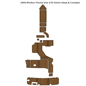 2003 Rinker Fiesta Vee 270 Платформа для плавания, кокпит, коврик для лодки из ЭВА тикового дерева
