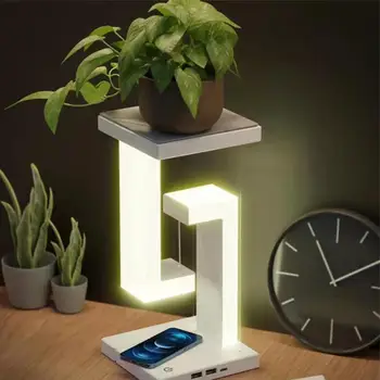 Подвесная настольная лампа для беспроводной зарядки смартфона с защитой глаз, светодиодный ночник для домашнего сада, романтический декор стола