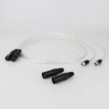 Пара Соединительных кабелей 7N OCC Audio XLR с разъемом XLR из углеродного волокна