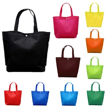Новое поступление, качественная многоразовая складная сумка для покупок на пуговицах, прочная нетканая сумка-тоут, сумка для хранения продуктовых экологически чистых сумок
