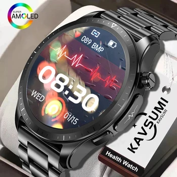 2023 Новые Смарт-Часы для измерения уровня сахара в крови Мужские 512 Гц ЭКГ PPG + ВСР Температура тела Здоровый Монитор Артериального Давления Smartwatch Для Huawei