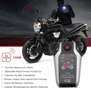 Универсальная система сигнализации для мотоциклов, скутеров, велосипедов, противоугонная охранная сигнализация, двустороннее дистанционное управление, Запуск двигателя, защита от кражи