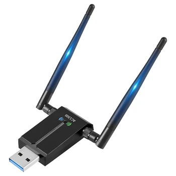 1300 Мбит/с Дальнобойный USB Wifi Адаптер Для Настольного ПК Ноутбука, USB Беспроводной Адаптер Двухдиапазонный 2,4 ГГц 5 ГГц Интернет-накопитель