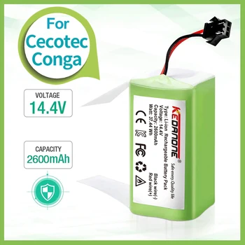 batería conga 1090 990 950 cecotec 14,4 V 4.0Ah литий-ионный аккумулятор для Ecovacs Deebot DN621 601/605 Eufy RoboVac 35C Panda i7 V710