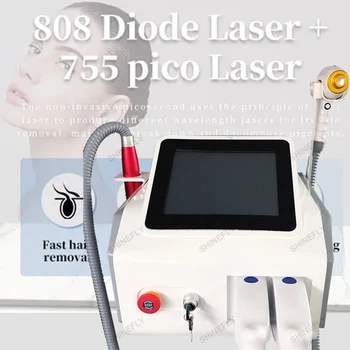 2023 Новейшая Машина Для Удаления Татуировок Лазером Nd Yag Titanium Picosecond Laser 808nm Diode Laser Для Удаления Волос