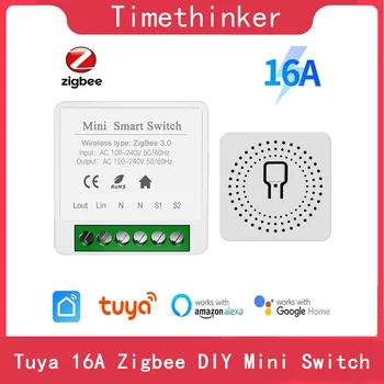 Мини-переключатель Tuya 16A Zigbee 3.0 