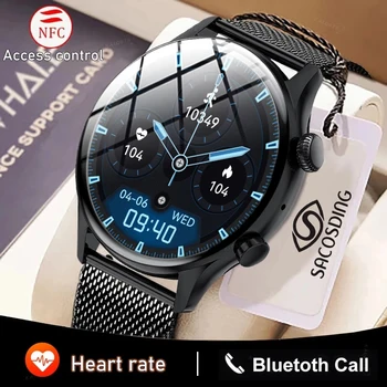 2022 NFC Женские Смарт-часы Мужские AMOLED 390*390 HD Экран Bluetooth вызов Смарт-Часы Мужские Водонепроницаемые Часы для Xiaomi realme IOS