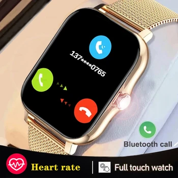 Настройте циферблат Смарт-часов для женщин, Bluetooth-вызов, фитнес-смарт-часы для мужчин, часы для телефонов Xiaomi Samsung Android IOS