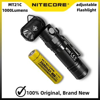 Оригинальный светодиодный фонарик NITECORE MT21C Мощностью 1000 люмен с регулировкой на 90 ° Использует светодиодный фонарь CREE XP-L HDV6
