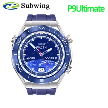 Новые смарт-часы P9Ultimate 1,62 дюйма Мужские NFC Smartwatch Беспроводная зарядка Bluetooth Call Compass 2023