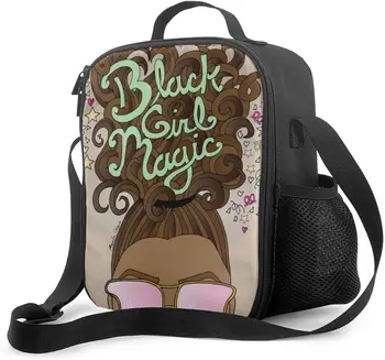 Black Magic Girl Многоразовый Изолированный Ланч-бокс, Переносная Изолированная сумка для ланча, Переносная Термальная сумка-тоут, Детский ланч-бокс Одного Размера