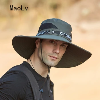 Летняя Двойная Мужская солнцезащитная кепка с широкими полями, Красивая Уличная Шляпа-ведро Для скалолазания и Рыбалки, Солнцезащитная кепка, УФ-Анти-Рыболовные шляпы