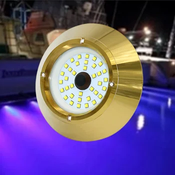 180 Вт Светодиодный подводный светильник, бронзовый алюминиевый светильник для лодки IP68, водонепроницаемый, устойчивый к коррозии Светильник для яхты на открытом воздухе, для бассейна