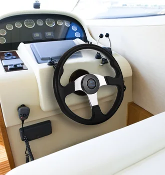 Скоростная лодка с 3-спицевым рулевым колесом, 13,5-дюймовый Штурвал для яхты, Универсальная автомобильная система рулевого управления, Замена деталей, Обновление