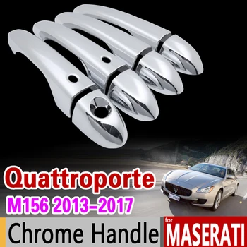 для Maserati Quattroporte IV M156 Хромированная Дверная Ручка Комплект Накладок 2013 2014 2015 2016 2017 4 Аксессуары Наклейка Для Стайлинга Автомобилей