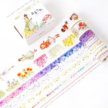 30 упаковок Креативной Цветочной фольги, Декоративная Маскирующая клейкая лента 