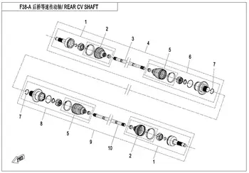 Шарнир CV/задний левый приводной вал подходит для CF625EX код 4060-280100-50000